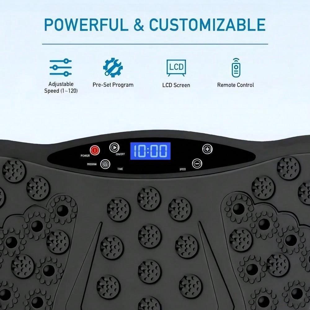 Vibration Plate Fitness Platform Exercise Machine Vibrating Shaking Full Body Shaker Workout Power Waver Vibrate Stand Shake Board Sport Gym For Weight Loss Fat Burner For Women Men 47933953