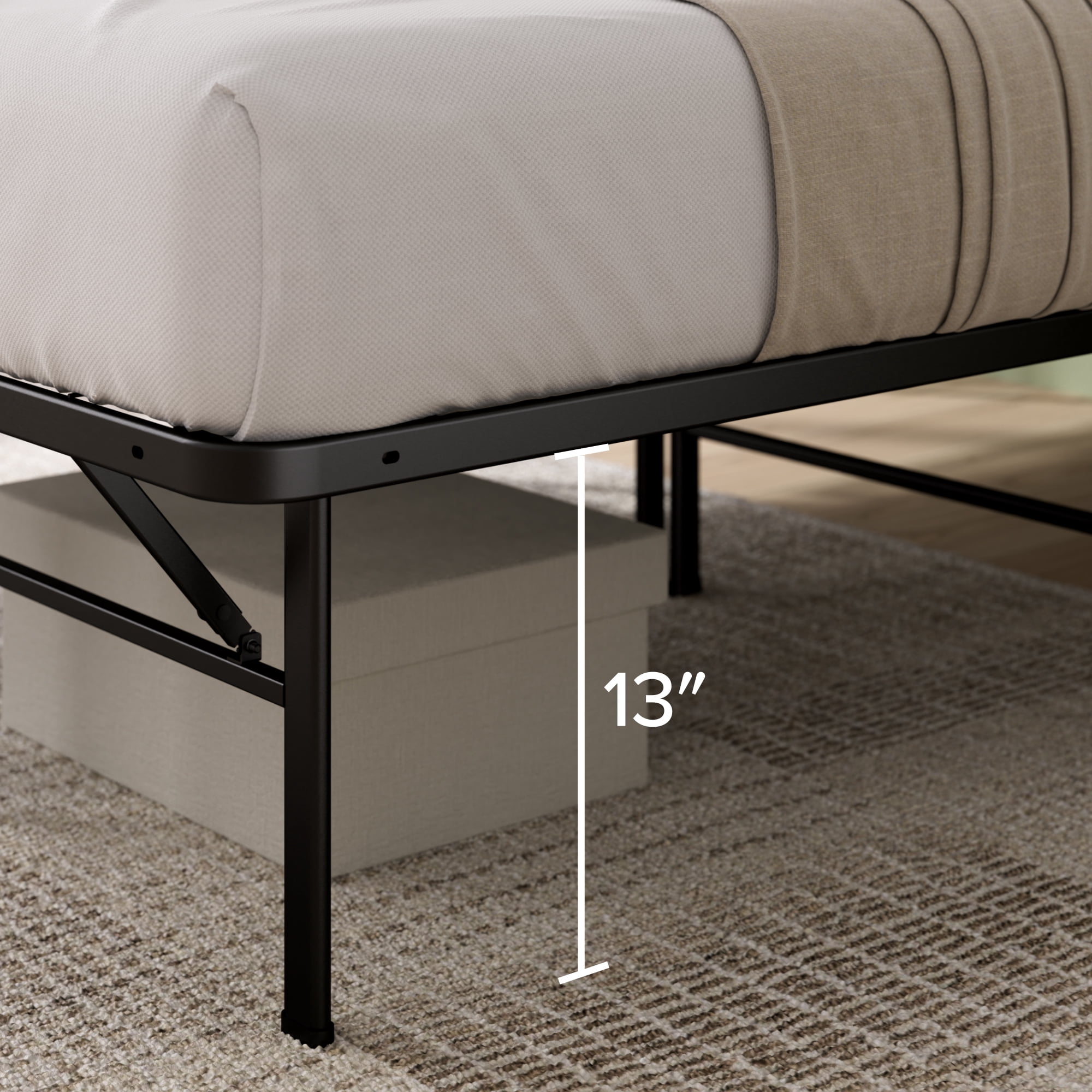 Zinus 14" Metal SmartBase Heavy-Duty Foundation, Adult, King