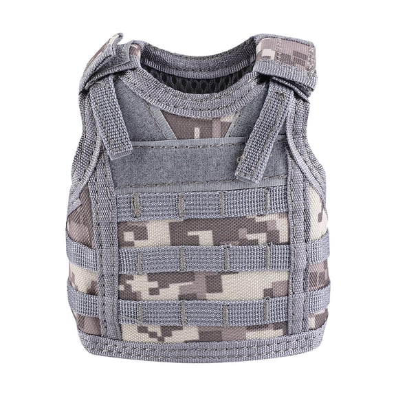 Sarapandan Outdoor Tactics Vest Mini Waistcoat Adjustable Holder for Cans Bottles ACU Color