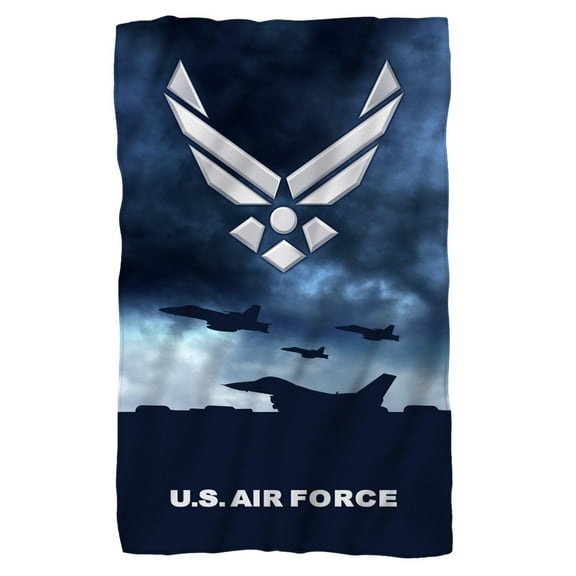 Air Force Take Off Fleece Blanket White One Size Fits All