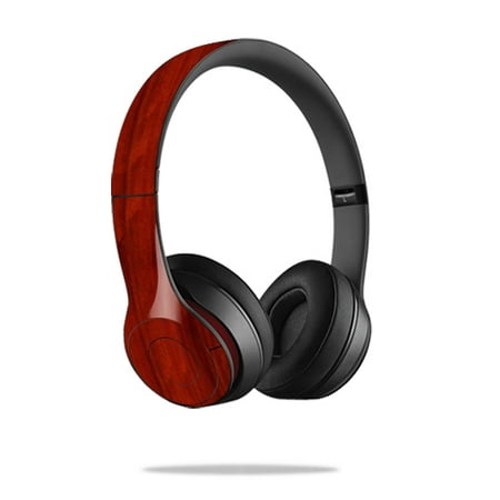 Cherry Headphone - Mightyskins Protective Vinyl Skin Decal Cover for Dr. Dre Beats Solo2 Headphones wrap sticker skins Cherry Wood