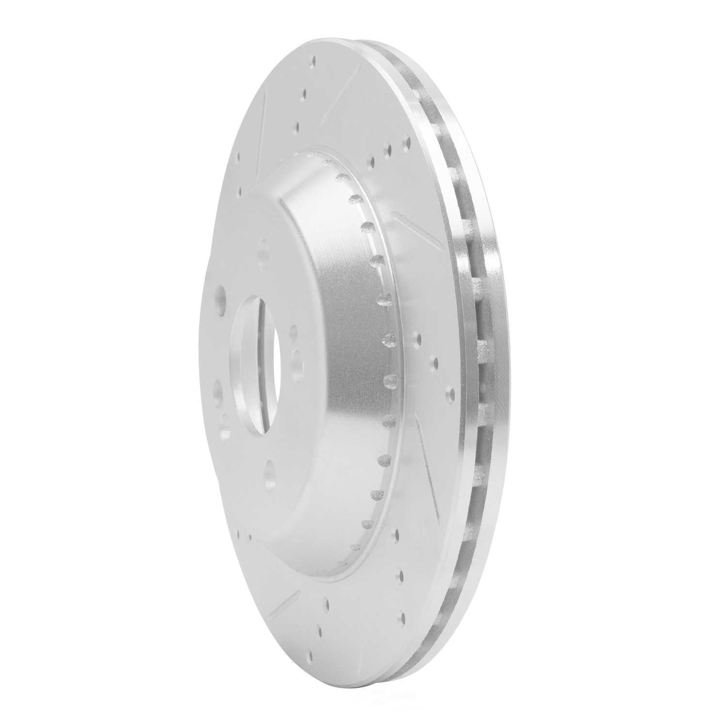 Dynamic Friction Company 631-63165L DFC Brake Rotor - Drilled And Slotted - Silver