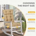 thumbnail image 3 of BPS Outdoor Chair Cushions, 45x22x5 Inch High Back Patio Dining Seat Cushion, Tufted Pads Set of 2, Brown, 3 of 9