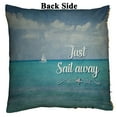 thumbnail image 2 of ABPHQTO Inspirational Typo Quote Just Sail Away Reversible Mermaid Sequin Pillow Case Home Decor Cushion Cover 16x16 Inch, 2 of 2
