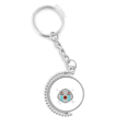 thumbnail image 1 of crying sad lost head expression rotatable keyholder disc accessories chain clip, 1 of 3