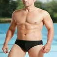 thumbnail image 3 of Maillot de Bain Homme Noir, Short de Bain Imperméable à Séchage Rapide, 3 of 6