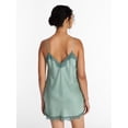 thumbnail image 4 of Joyspun Women's Lace Trim Stretch Satin Chemise, Sizes S-3X, 4 of 6