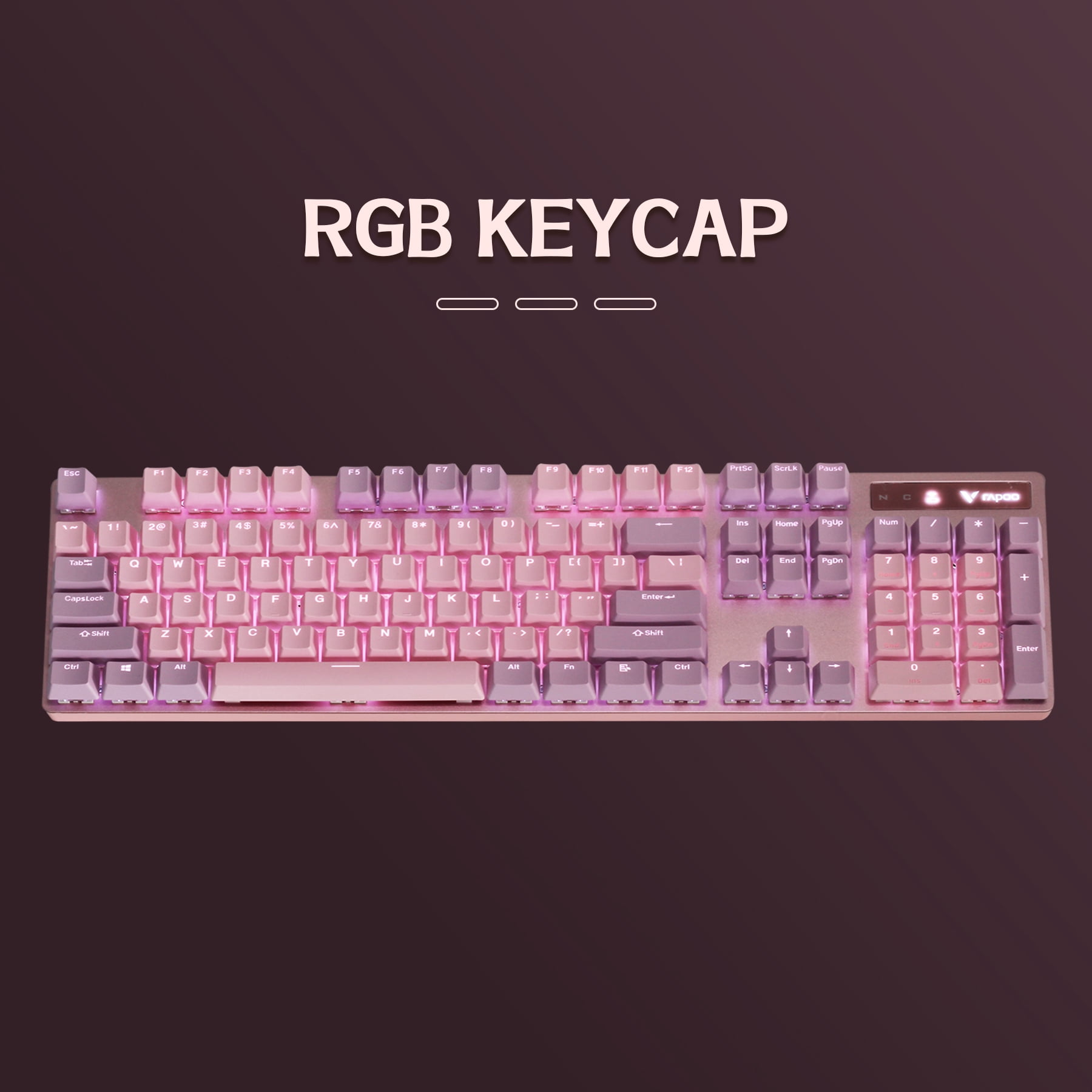 Hyssop PBT Keycaps Doubleshot Backlit Keyset OEM Profile Cherry MX for 61 87 104 108 MX Switches Mechanical Keyboard