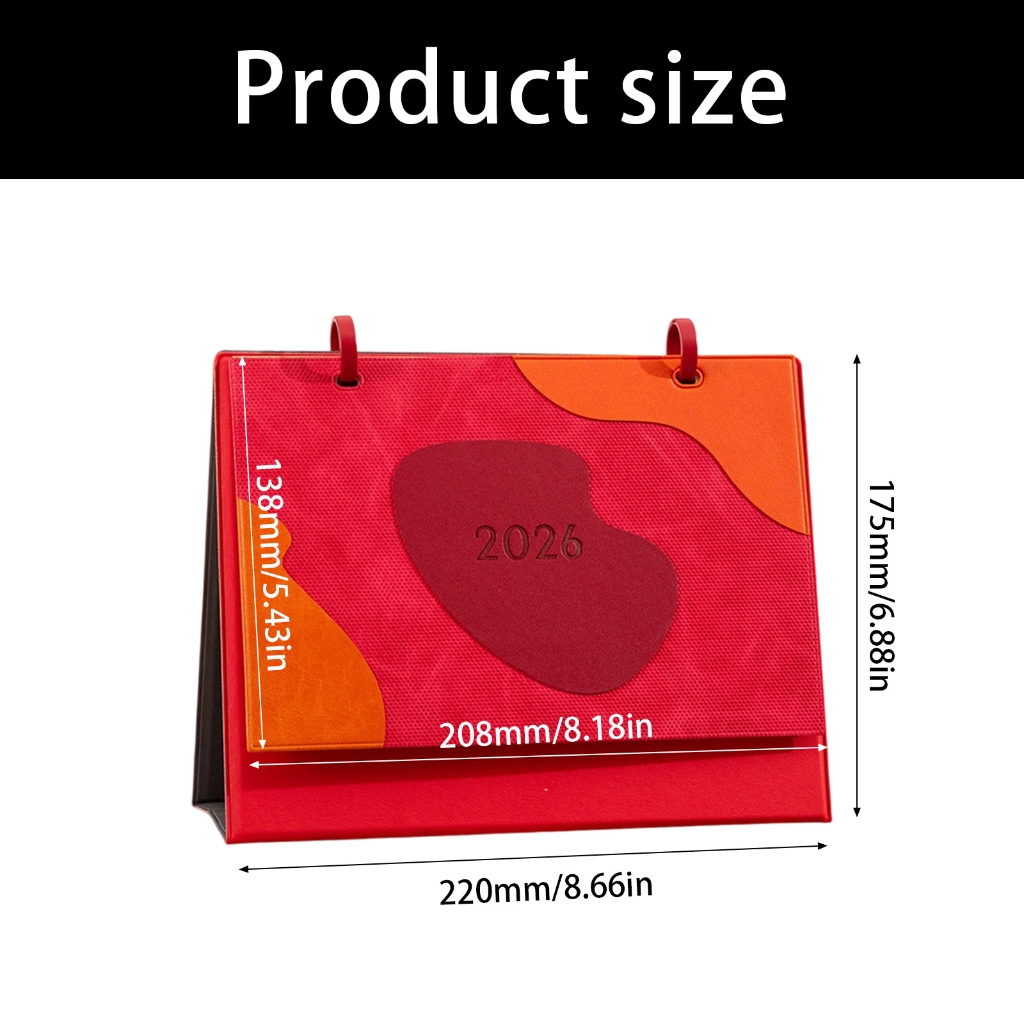 2026 Desktop Calendar 12 Month from Jan to Dec Office Desk Calendar 220x175mm