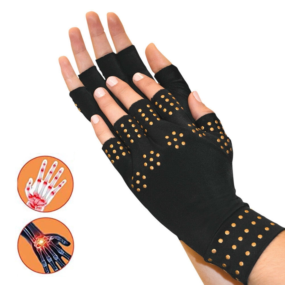 Arthritis Gloves for Hand Pain Relief Black, One Pair in