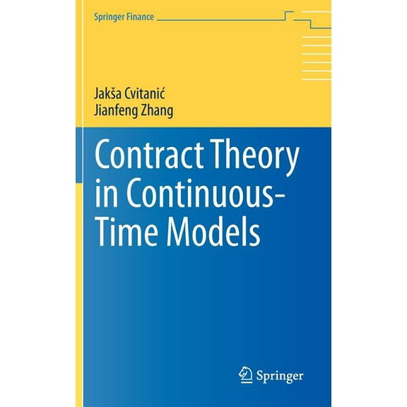 Springer Finance Contract Theory in Continuous-Time Models, Book 0, (Hardcover)