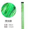 thumbnail image 1 of Zhuge 8 piezas/set de extensiones de cabello con purpurina y oropel para resaltar, extensiones de cabello brillantes y de colores para fiestas, verde fluorescente, 1 of 3