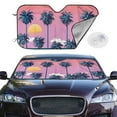 thumbnail image 2 of Balery Beach with Palm Trees Print Car Windshield Sun Shade,Windshield Sunshade for Car Pickup Truck SUV Accessories-Medium, 2 of 7