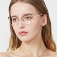 thumbnail image 2 of Gafas de moda con forma de ojo de gato, gafas de moda ultraligeras, gafas retro que cambian de color, gafas antiluz azul, gafas de metal que cambian de color, 2 of 5
