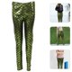 thumbnail image 4 of Leggings elegantes y sexys de escamas de pez para mujer (XL, verde), 4 of 6