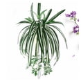 thumbnail image 2 of Simulación de flor simulada, simulación de enredadera de orquídea colgante, simulación de material de pared, decoración de pared de ratán simulado verde, 2 of 7