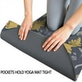 thumbnail image 3 of DarkGray Cartoon Dinosaurs Pattern Hot Yoga Mat Towel Non Slip for Hot Yoga - Quick-Drying Yoga Mat Cover with 4 Corner Pockets with Travel Bag - Hot Yoga Towel Non Slip 74"x26", 3 of 6