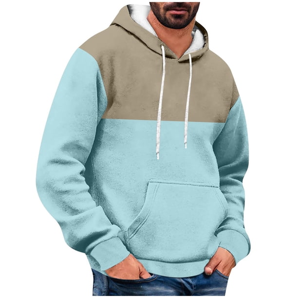 pstuiky camisas de hombre de manga larga, Sudadera con capucha y cordón ajustable para hombre, cómoda y a la moda. top de hombre xxl