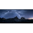 thumbnail image 2 of Gastager, Daniel 18x10 White Modern Wood Framed Museum Art Print Titled - Stars In The Dolomites, 2 of 4