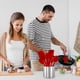 thumbnail image 3 of Juego de espátulas 6 Pack Silicona de grado alimenticio | Utensilios de cocina resistentes al calor con cepillo | Negro Rojo | Antiadherente para hornear, cocinar, mezclar | Diseño sin costuras |, 3 of 6