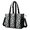 Alien Peace Sign Iridescent Pattern, variant on Alien Peace Sign Black Pattern Utility Tote Bag, Teacher Tote with Multi Pockets & Removable Strap, Stand Upright Gifts for Birthday Christmas Thanksgiving