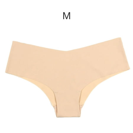 Women's Invisible Seamless Bikini Underwear Half Back Coverage