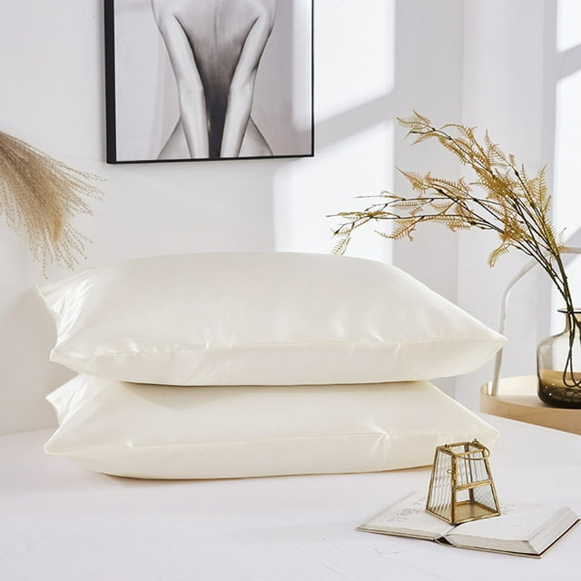 EGNMCR Pillow Cases, Pillow Covers Pillowcase Satin Silk Color Bedding Envelope Closure Pillowcases Bedding Pillowcase