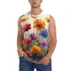 thumbnail image 1 of Balery Colorful Wildflower Meadow Camisetas sin mangas para hombre, absorbe la humedad y protege contra el mal olor.-Small, 1 of 7