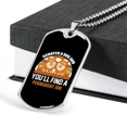 thumbnail image 3 of Scratch a Dog Permanent Job Couple Dogs Necklace Stainless Steel or 18k Gold Dog Tag 24" Chain, 3 of 8