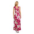 thumbnail image 5 of Biekopu Women´s Flower Print Sleeveless V-Neck Long Dress Summer Holiday Slit Dress with Belt, 5 of 8
