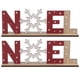 thumbnail image 1 of letreros navideños de madera con diseño de copos de nieve, adornos decorativos de madera para escritorio, suministros para fiestas navideñas., 1 of 8