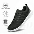 thumbnail image 5 of YHOON Mens Walking Shoes Running Shoes Lightweight Tennis Shoes Workout Shoes Sneakers Black Size 6.5, 5 of 8