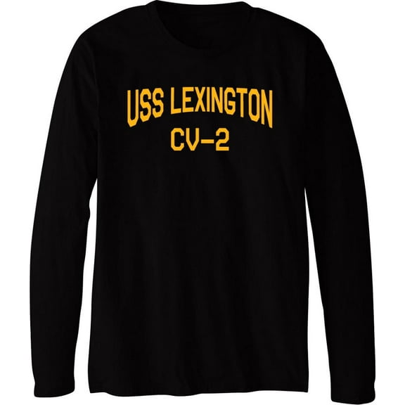 USS Lexington CV-2 Aircraft Carrier Standard Size Long Sleeve Tee Shirt