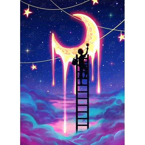 DIAMOND ART CLUB Paint the Moon Diamond Painting Kit