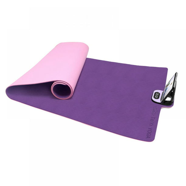 Verdwijnen overdrijving patroon Yoga Mat with Timer, Non Slip 6mm Fitness Mat , Workout Timer and Phone  Holder Function for Home Cardio and Yoga Workouts, Durable Gym Mat,180*61cm  - Walmart.com