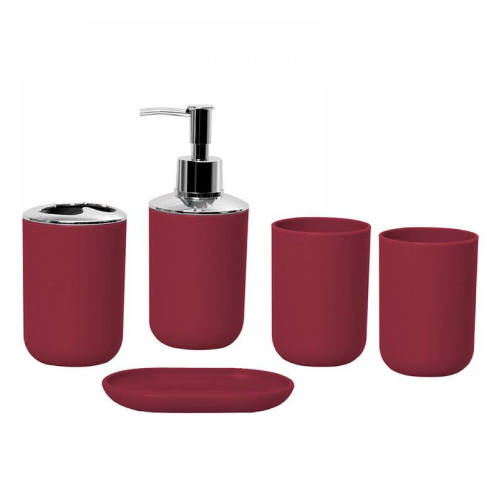 Bathroom Accessory Set 5 Pieces, Bathroom Set for Bathroom Decor, Accesorios para Baños