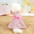 thumbnail image 3 of Vestido de perro: vestidos de princesa floral para cachorros, vestido de perro con lazo, falda tutú, ropa de verano fina y linda para mascotas, ropa para perros pequeños, medianos, gatos, gatitos, ves Namotu CZCW-ZC420-1, 3 of 7