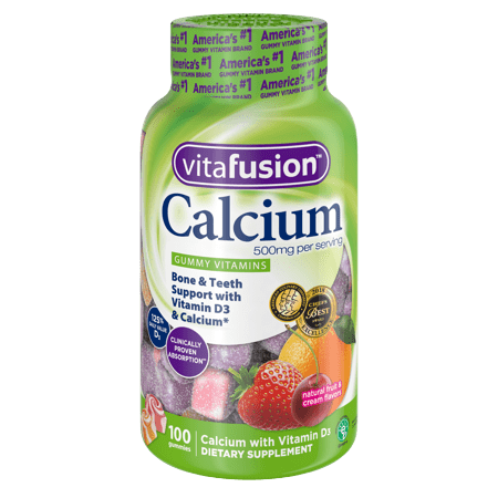 - (2 Pack) Vitafusion Calcium Gummies, 100 Ct