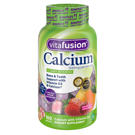 (2 Pack) Vitafusion Calcium Gummies, 100 Ct (Best Calcium For Women)