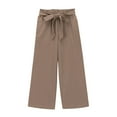 thumbnail image 5 of LADIGASU Girls Pants Casual Smocked High Waist Pant Loose Wide Leg Long Trousers 4-14 Years, 5 of 8