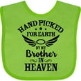 thumbnail image 3 of Inktastic Handpicked for Earth by My Brother in Heaven Angel Wings Boys or Girls Baby Bib, 3 of 4