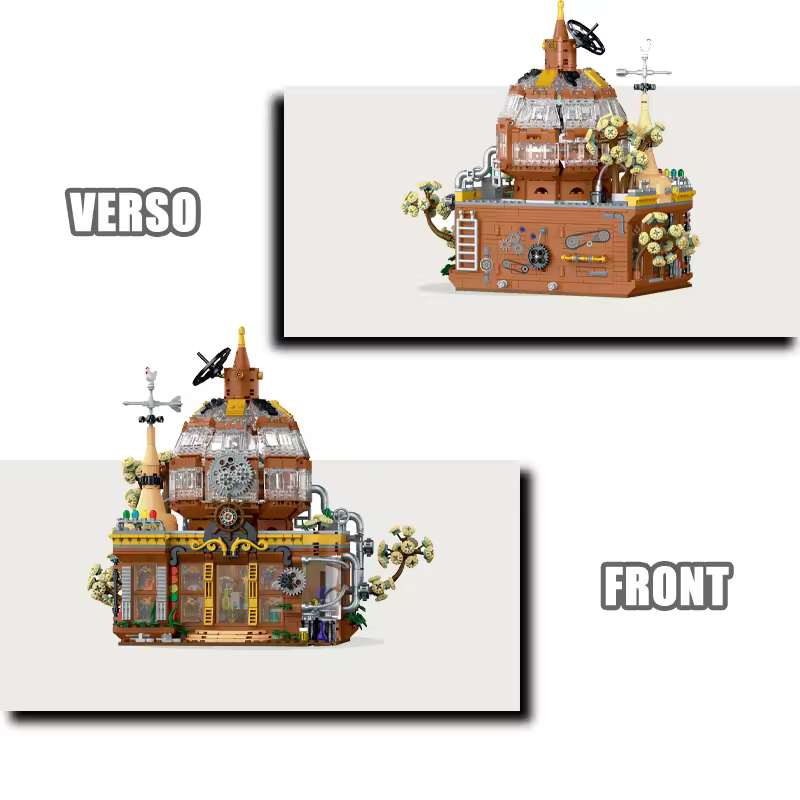 GZBricker Steampunk Magic Store Building Set Modular Collectible Model Victorian Alchemy Compatible with Lego Architecture House Street View for Adults