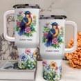thumbnail image 3 of 40oz Personalized Tumbler for Cuckoo Bird Lovers - Stainless Travel Mug with Handle, Straw & Lid - Cute Custom Gift for Girls, Women on Birthday or Christmas, 3 of 6