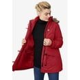thumbnail image 3 of Ellos Women's Faux Fur Trim Parka Jacket, 3 of 5