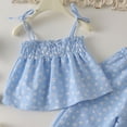 thumbnail image 6 of KEXE 9-12 Month Girl Clothes Cute Baby Girl Clothes Summer Toddler Girl Clothes Baby Girl Sleeveless Shirt Shorts Set Cute Outfits, 6 of 7