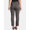 thumbnail image 3 of Time and Tru Women's Slim Straight Ponte Knit Dress Pants, 27” Inseam, Sizes XS-XXL, 3 of 5