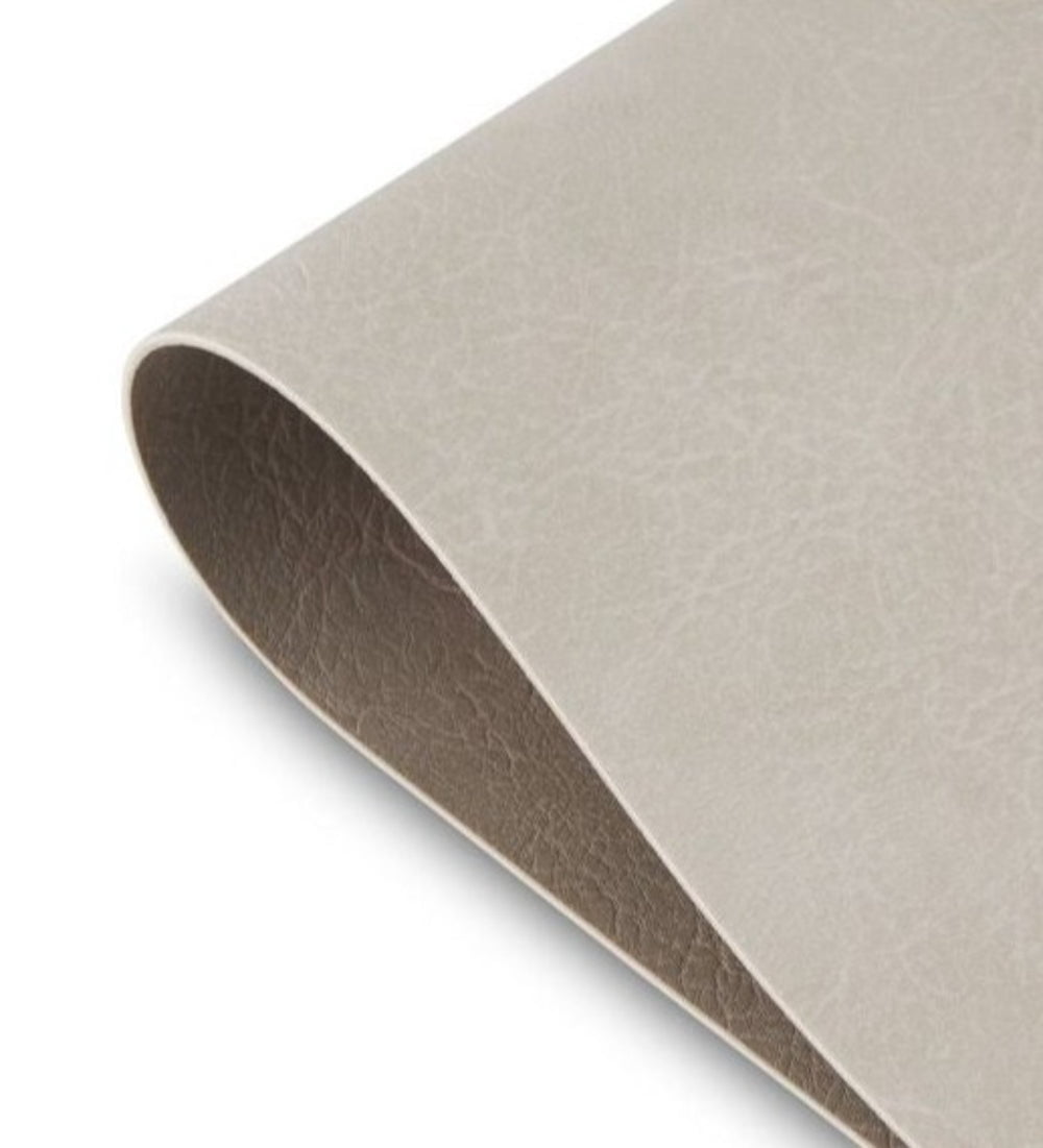 Ala Carte by Dainty Home Florence Solid Textured Faux Leather Placemats – Set of 4, Reversible, Non-Slip, Washable, Heat & Tear Resistant – 12x18 in Dining Table Mats