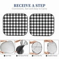 thumbnail image 6 of Haiem Black White Plaid Car Windshield Sun Shade (2 Pieces) Foldable Windshield Sun Shade Car Accessories for Truck SUV Pickup-Large, 6 of 7