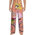 thumbnail image 2 of Lsque Flamingo Riding a Bicycle Print Men's Pajama Pants, Lounge Pant - Comfortable Home Wear,Elastic Waistband, Stylish Design-Medium, 2 of 9