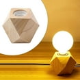 thumbnail image 3 of Lámpara De Escritorio Retro Poliedro E27 Zócalo Base De Madera Mesa De Dormitorio Luces De Noche, 3 of 9